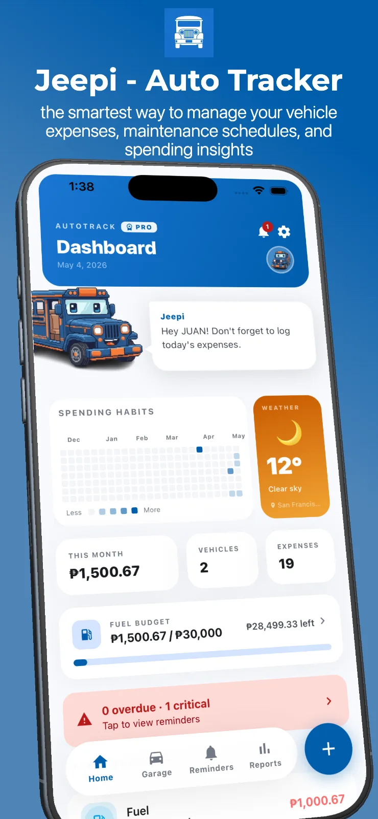 Jeepi - Auto Tracker screenshot 1