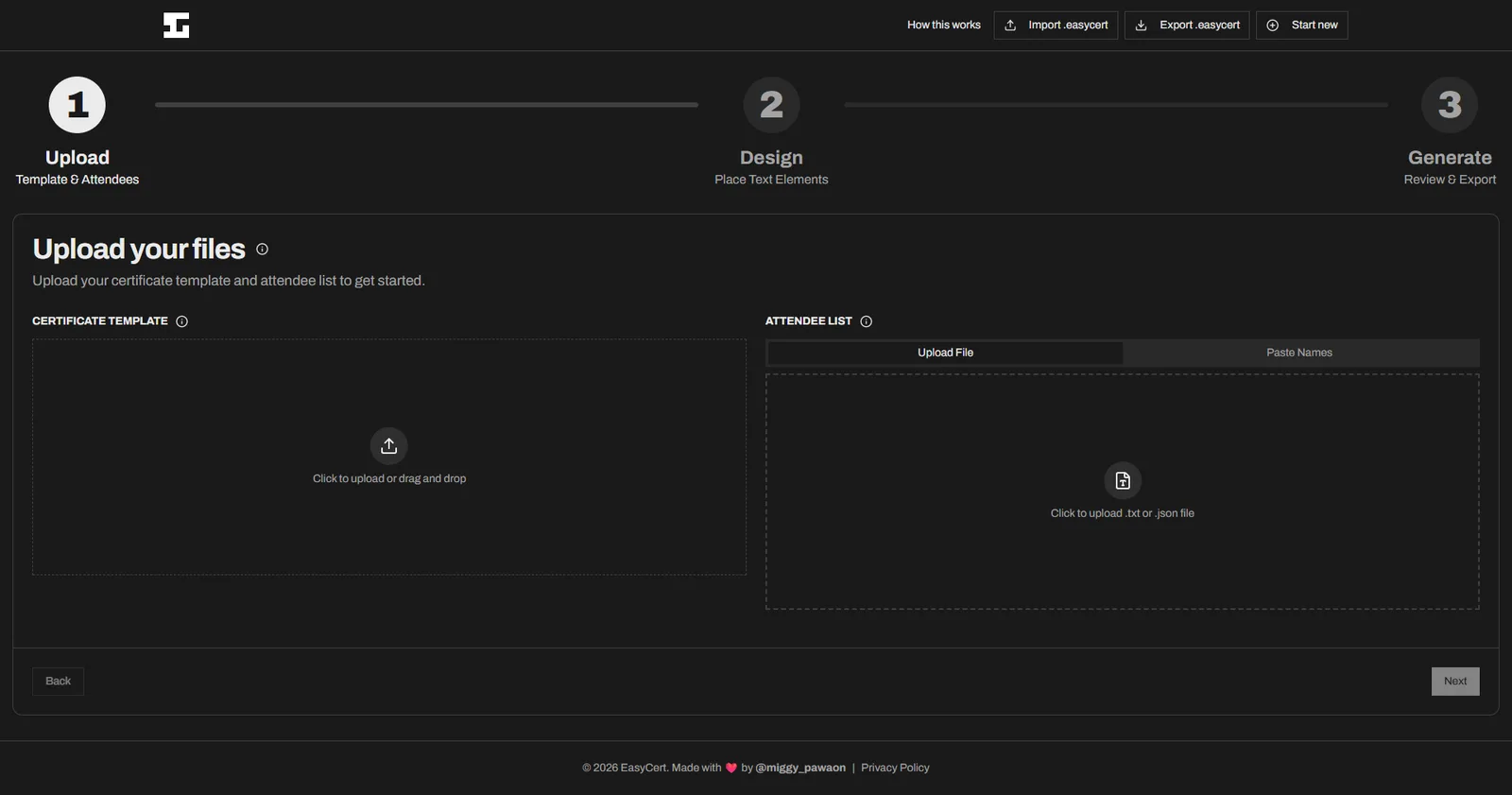 EasyCert screenshot 1