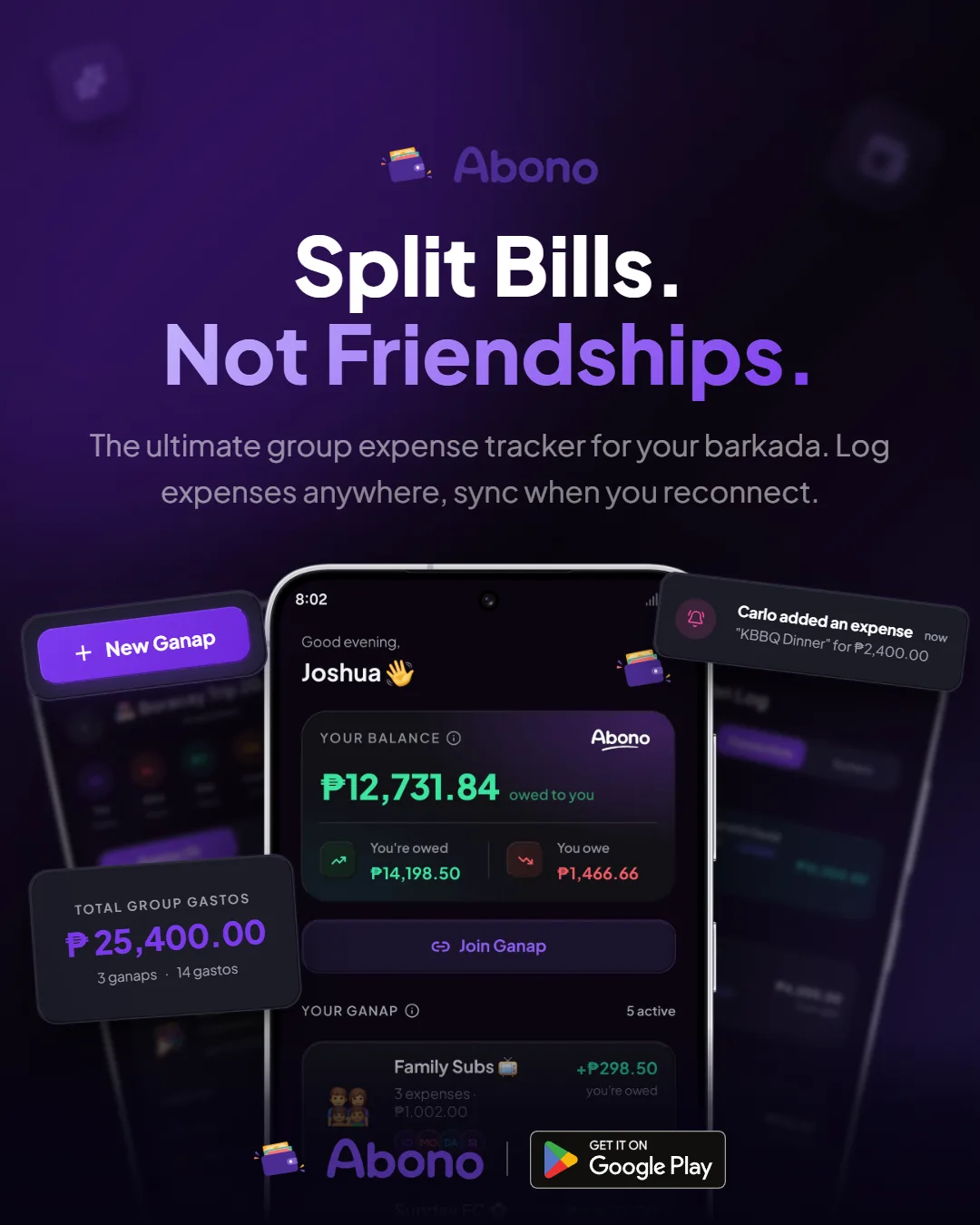 Abono - Group Expense Tracker screenshot 1