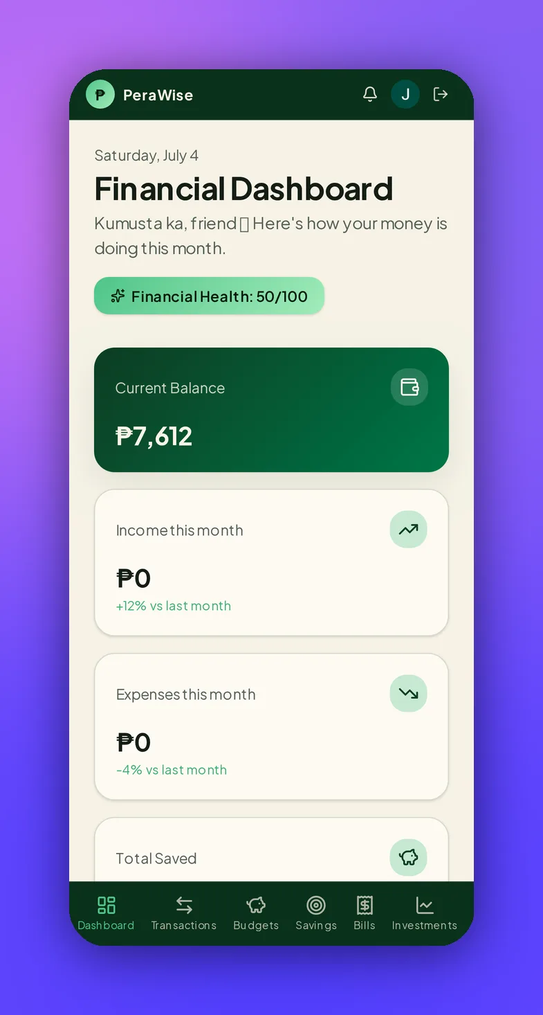 PeraWise screenshot 1