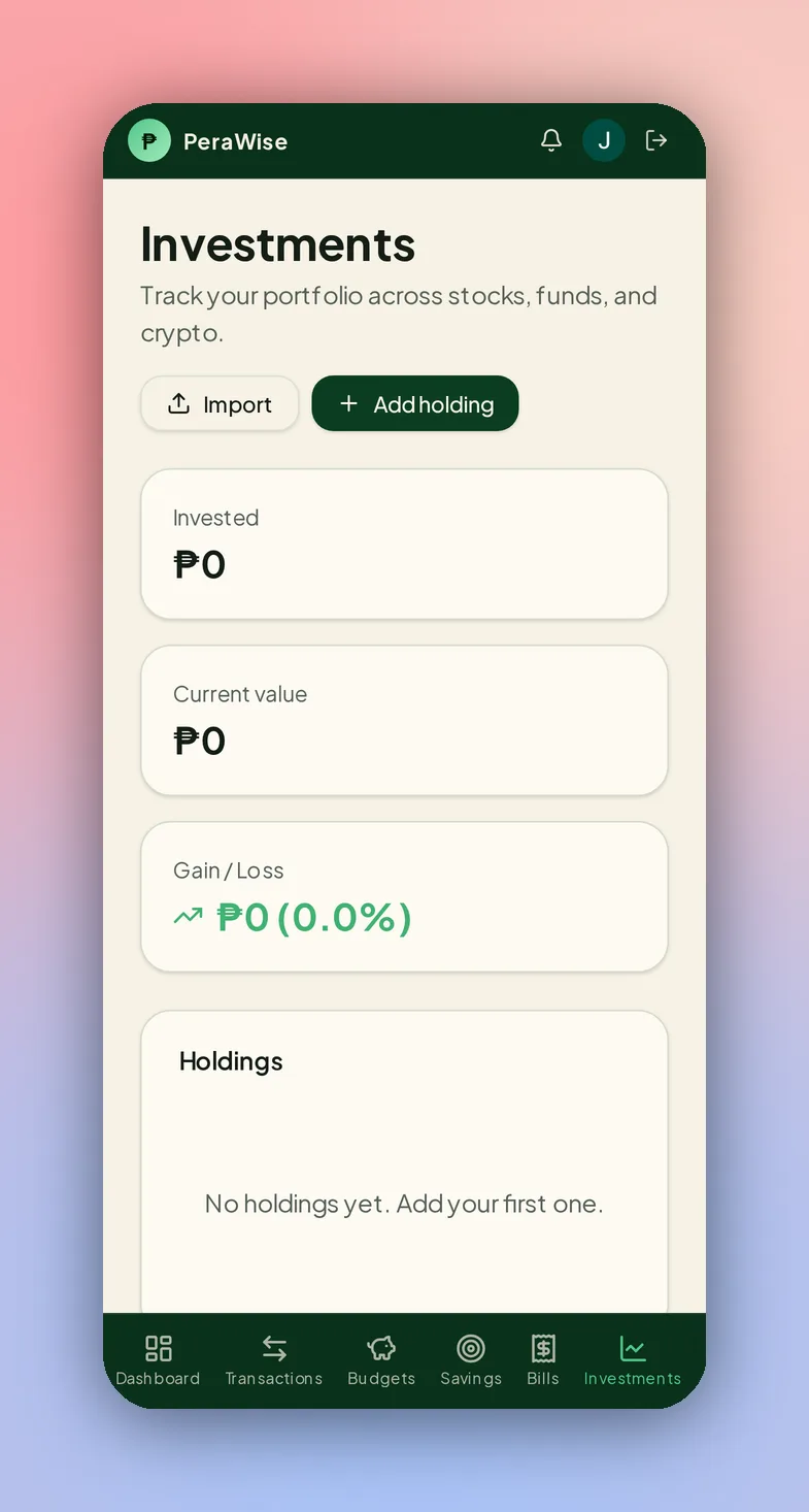 PeraWise screenshot 3