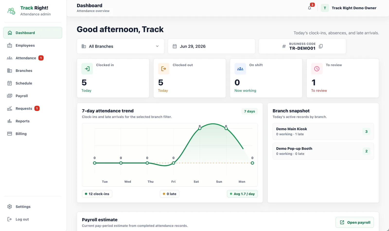 TrackRight! screenshot 1