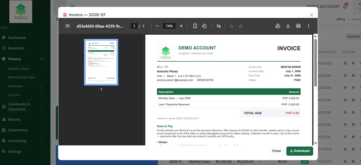 MyHoms screenshot 2