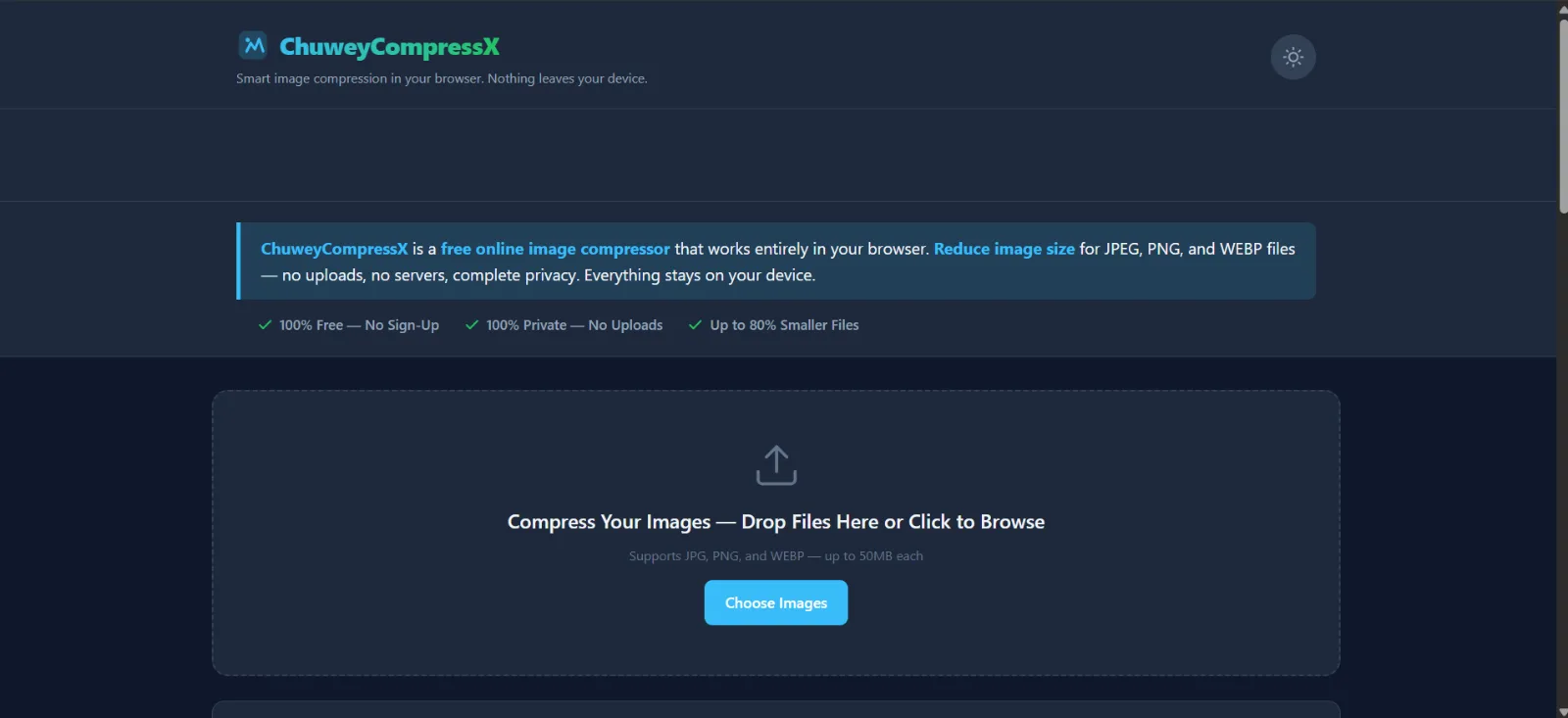 ChuweyCompressX screenshot 2