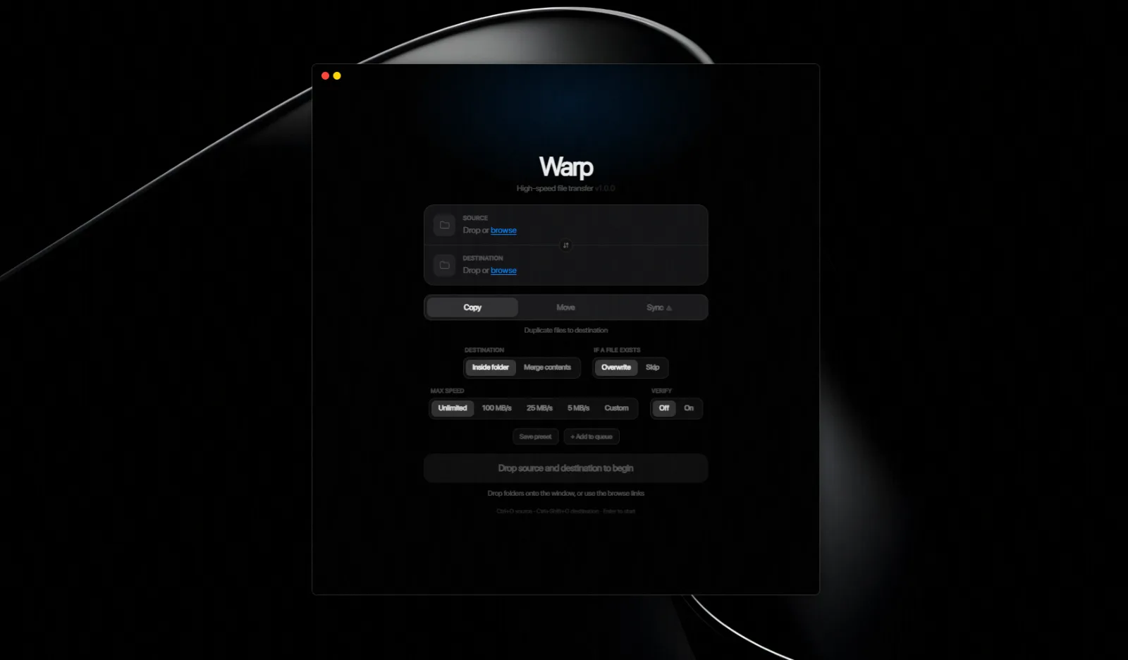 Warp screenshot 1