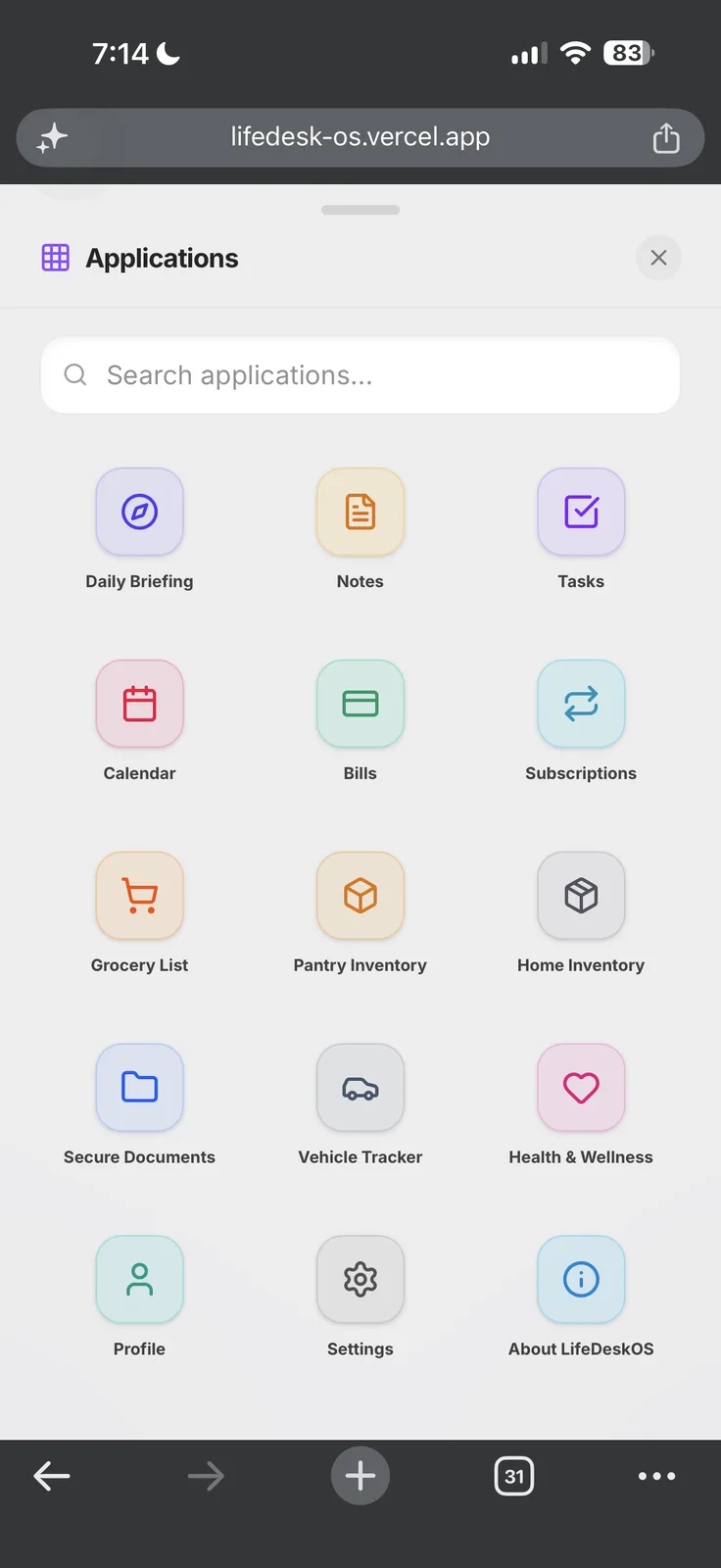 LifeDeskOS screenshot 4