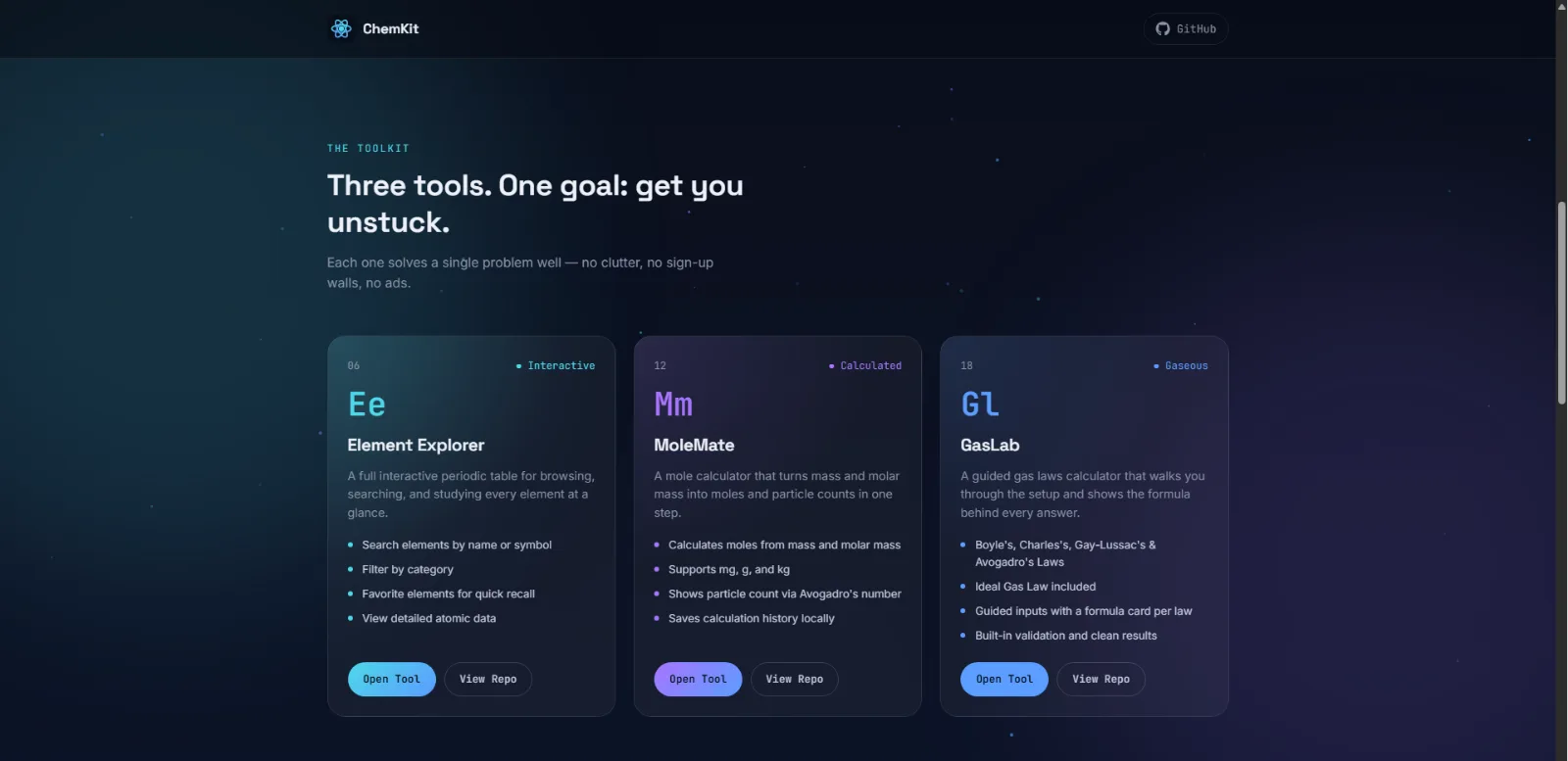 ChemKit screenshot 2