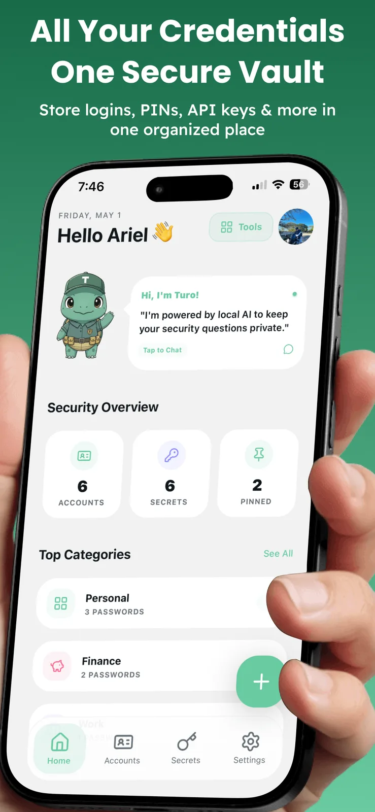 Turo - Password Manager screenshot 1