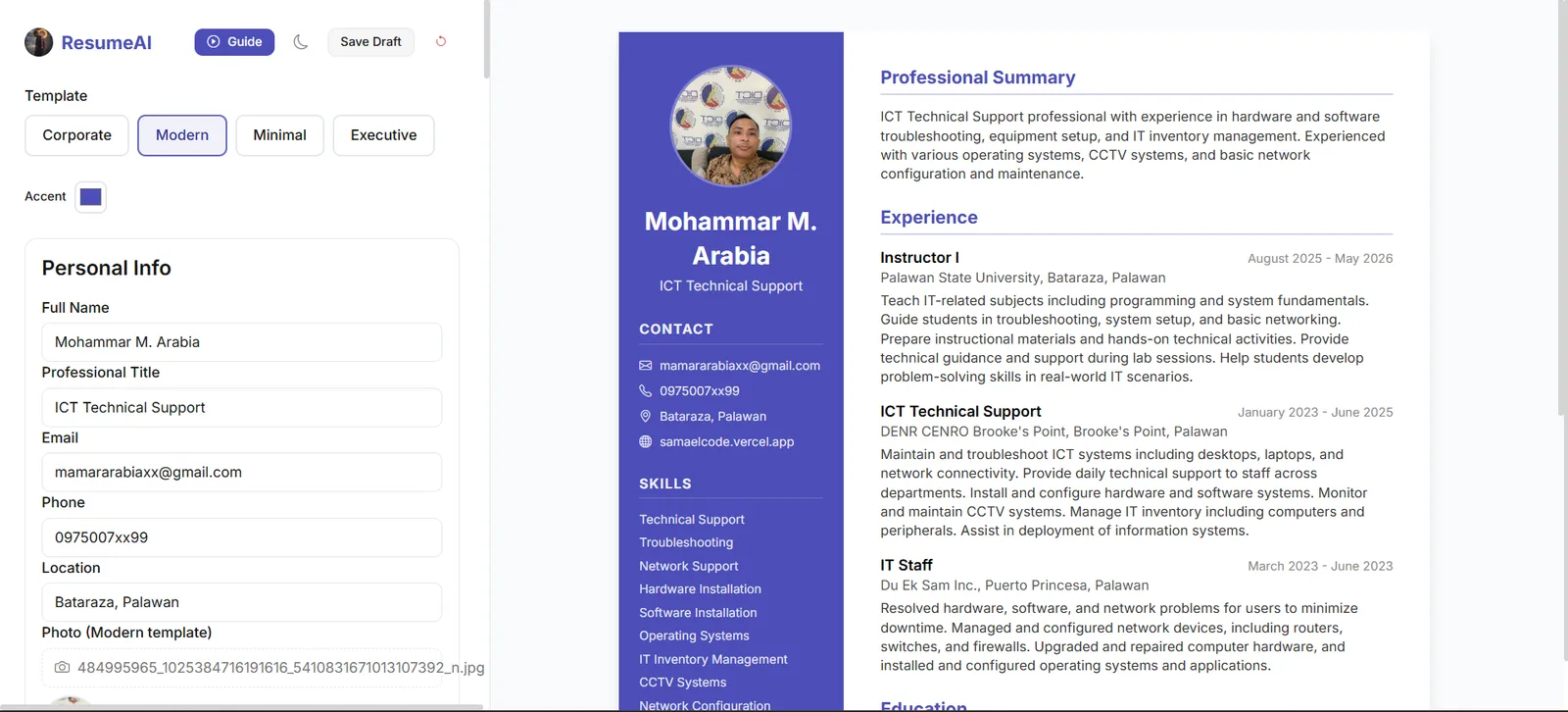 Resume AI screenshot 1