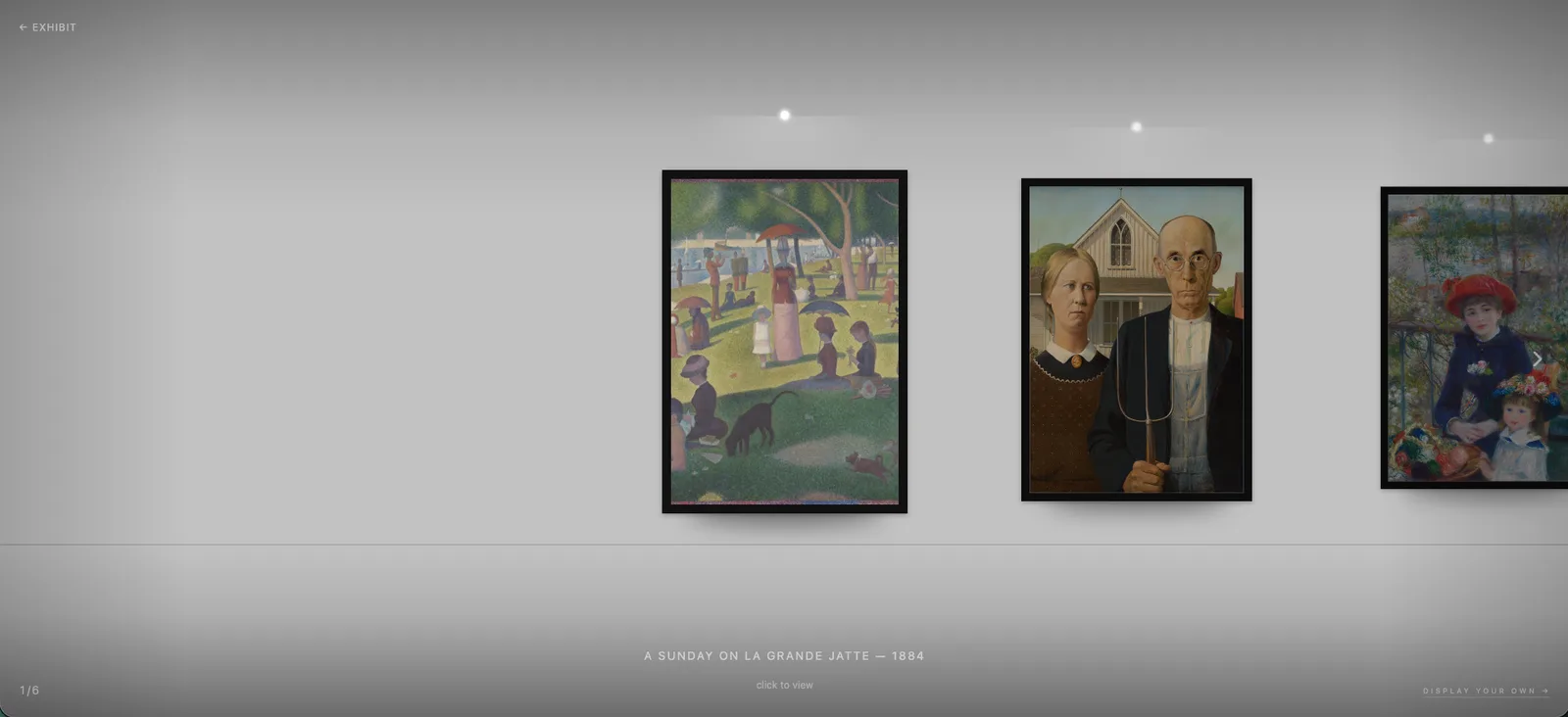 Exhibit You screenshot 2