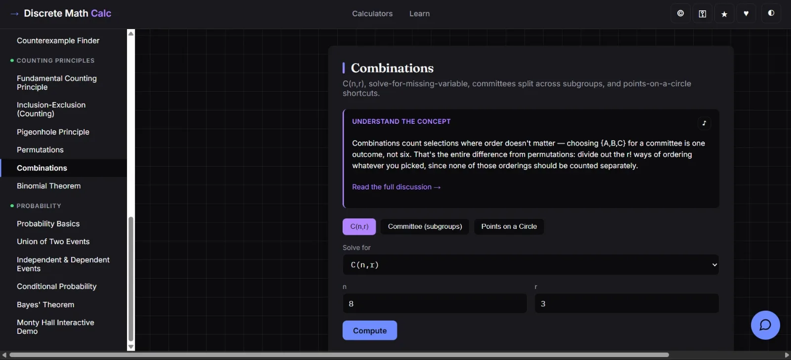 Discrete Math Calculator screenshot 4