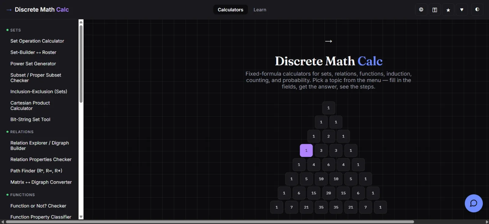 Discrete Math Calculator screenshot 1