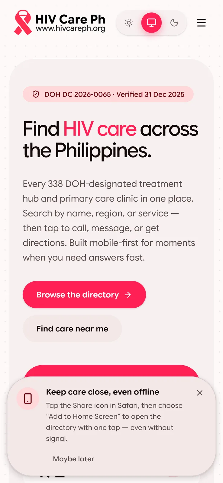 HIV Care PH screenshot 4